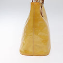 LOUIS VUITTON Monogram Vernis Houston Hand Bag Beige M91004 LV Auth MX047-4