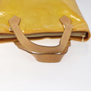 LOUIS VUITTON Monogram Vernis Houston Hand Bag Beige M91004 LV Auth MX047-7