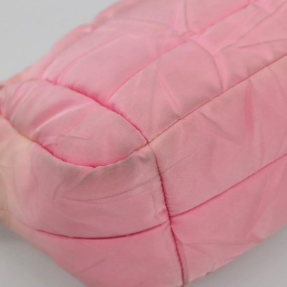 PRADA Shoulder Bag Nylon Pink Gold Auth MX052