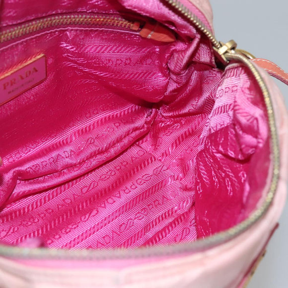 PRADA Shoulder Bag Nylon Pink Gold Auth MX052