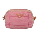 PRADA Shoulder Bag Nylon Pink Gold Auth MX052-2