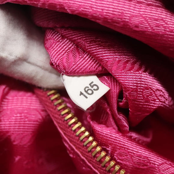 PRADA Shoulder Bag Nylon Pink Gold Auth MX052