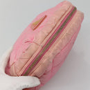 PRADA Shoulder Bag Nylon Pink Gold Auth MX052-6