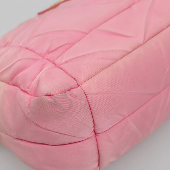 PRADA Shoulder Bag Nylon Pink Gold Auth MX052