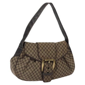 CELINE Macadam Canvas Shoulder Bag Brown Auth MX053