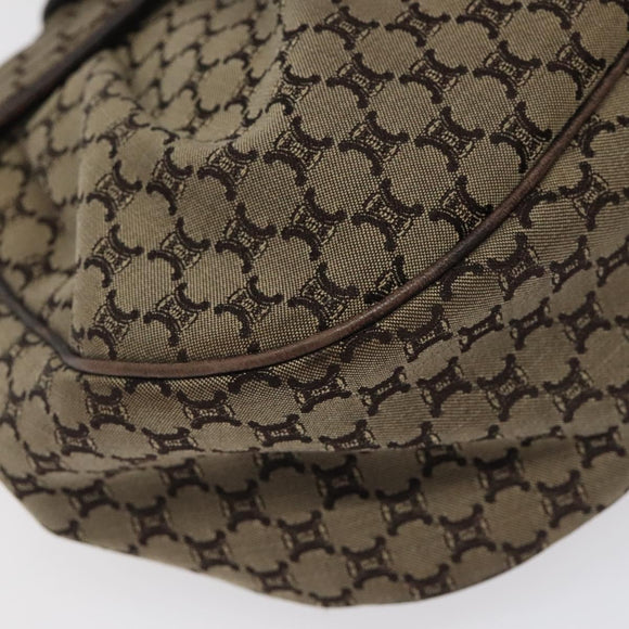 CELINE Macadam Canvas Shoulder Bag Brown Auth MX053