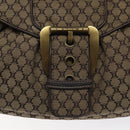 CELINE Macadam Canvas Shoulder Bag Brown Auth MX053-17