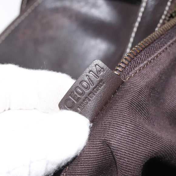 CELINE Macadam Canvas Shoulder Bag Brown Auth MX053