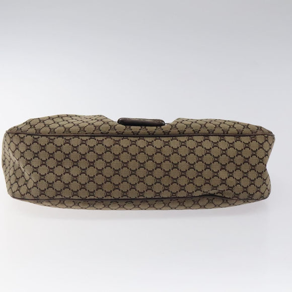 CELINE Macadam Canvas Shoulder Bag Brown Auth MX053