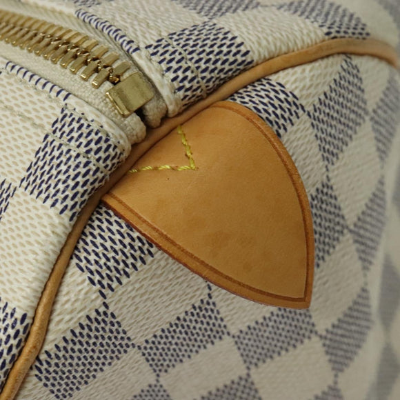 LOUIS VUITTON Damier Azur Keepall 50 Boston Bag N41430 LV Auth MX064