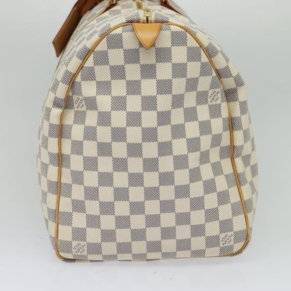 LOUIS VUITTON Damier Azur Keepall 50 Boston Bag N41430 LV Auth MX064