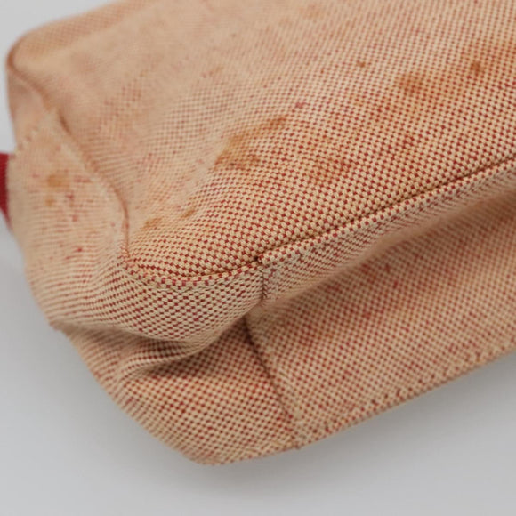 PRADA Sports Shoulder Bag Canvas Beige Red Auth MX065