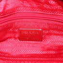 PRADA Sports Shoulder Bag Canvas Beige Red Auth MX065-18