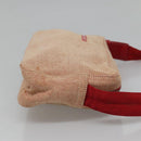 PRADA Sports Shoulder Bag Canvas Beige Red Auth MX065-3