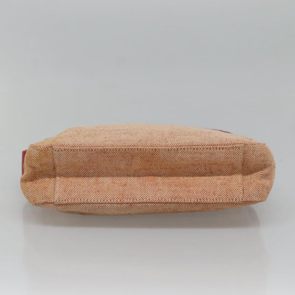 PRADA Sports Shoulder Bag Canvas Beige Red Auth MX065