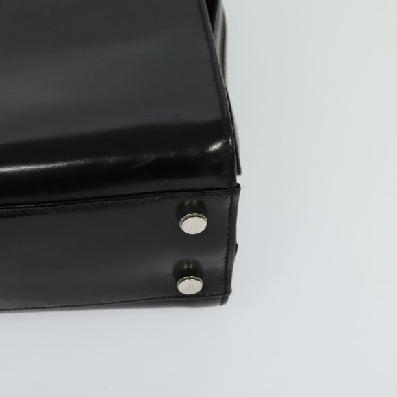 Salvatore Ferragamo Hand Bag Patent leather 2way Black Auth MX066