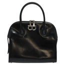 Salvatore Ferragamo Hand Bag Patent leather 2way Black Auth MX066-13