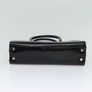 Salvatore Ferragamo Hand Bag Patent leather 2way Black Auth MX066-5