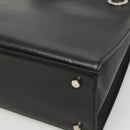 Salvatore Ferragamo Gancini Shoulder Bag Leather Black Silver Auth MX070-10