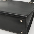 Salvatore Ferragamo Gancini Shoulder Bag Leather Black Silver Auth MX070-16