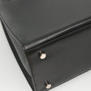 Salvatore Ferragamo Gancini Shoulder Bag Leather Black Silver Auth MX070-13