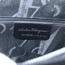 Salvatore Ferragamo Gancini Shoulder Bag Leather Black Silver Auth MX070-12