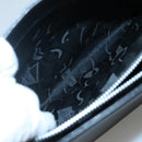 Salvatore Ferragamo Gancini Shoulder Bag Leather Black Silver Auth MX070-21