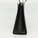 Salvatore Ferragamo Gancini Shoulder Bag Leather Black Silver Auth MX070-5