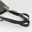 Salvatore Ferragamo Gancini Shoulder Bag Leather Black Silver Auth MX070-7