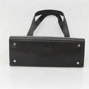 Salvatore Ferragamo Gancini Shoulder Bag Leather Black Silver Auth MX070-9