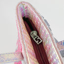 FENDI Tote Bag Beads Multicolor Silver Auth MX075SM-10