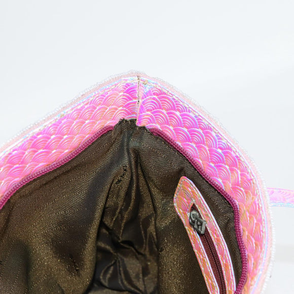 FENDI Tote Bag Beads Multicolor Silver Auth MX075SM