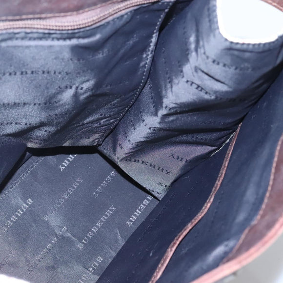 BURBERRY Nova Check Hand Bag Canvas Beige Auth MX078