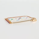 LOUIS VUITTON Monogram Multicolor Pochette Cles Geldbörse Weiß M92655 Auth MX081SM-5