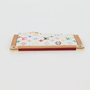 LOUIS VUITTON Monogram Multicolor Pochette Cles Geldbörse Weiß M92655 Auth MX081SM-6
