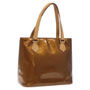 LOUIS VUITTON Monogram Vernis Houston Hand Bag Bronze M91122 LV Auth MX087-1