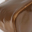 LOUIS VUITTON Monogram Vernis Houston Hand Bag Bronze M91122 LV Auth MX087-15