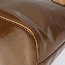 LOUIS VUITTON Monogram Vernis Houston Hand Bag Bronze M91122 LV Auth MX087-16