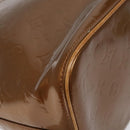 LOUIS VUITTON Monogram Vernis Houston Hand Bag Bronze M91122 LV Auth MX087-17