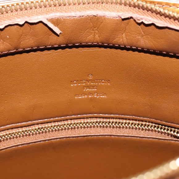 LOUIS VUITTON Monogram Vernis Houston Hand Bag Bronze M91122 LV Auth MX087