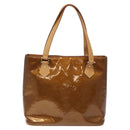 LOUIS VUITTON Monogram Vernis Houston Hand Bag Bronze M91122 LV Auth MX087-2