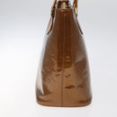 LOUIS VUITTON Monogram Vernis Houston Hand Bag Bronze M91122 LV Auth MX087-4