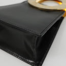 CELINE Shoulder Bag Leather Black Gold Auth MX093-15