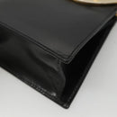 CELINE Shoulder Bag Leather Black Gold Auth MX093-17