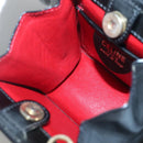 CELINE Shoulder Bag Leather Black Gold Auth MX093-21