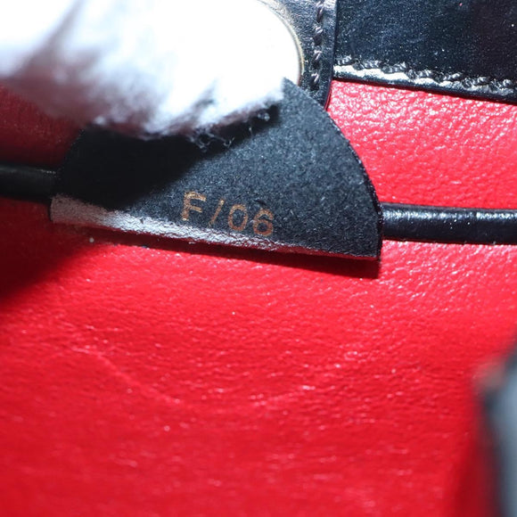 CELINE Shoulder Bag Leather Black Gold Auth MX093