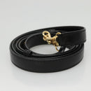 CELINE Shoulder Bag Leather Black Gold Auth MX093-22