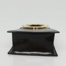 CELINE Shoulder Bag Leather Black Gold Auth MX093-5