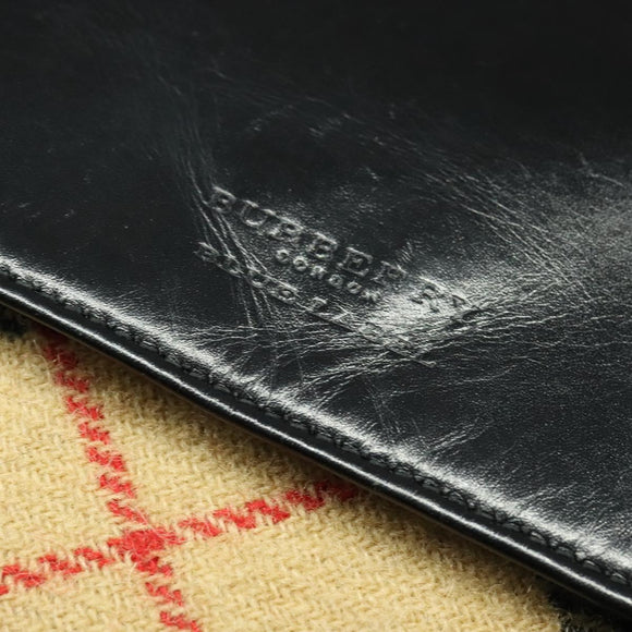 BURBERRY Nova Check Blue Label Shoulder Bag Wool Beige Auth MX096