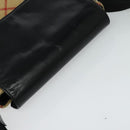 BURBERRY Nova Check Blue Label Shoulder Bag Wool Beige Auth MX096-6